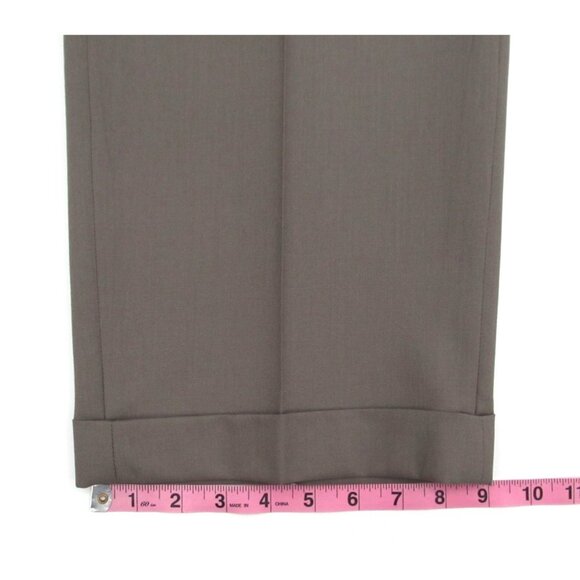 Vintage Majer Slacks Merino Wool Pants 34x29 Taupe Trousers Union Made USA - Picture 12 of 16